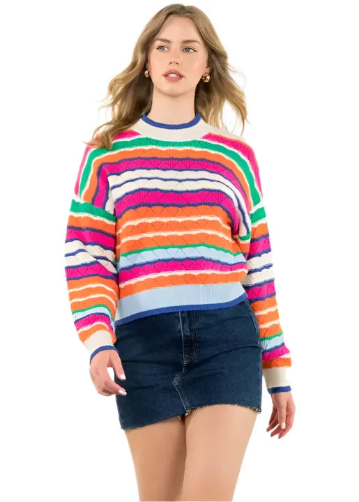 Striped Long Sleeve Sweater