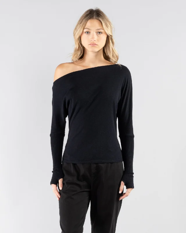 Cuff Off Shoulder Long Sleeve Top