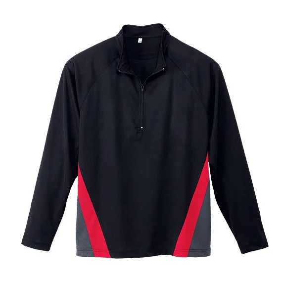 ST82 - Custom Three-toned 1/4 zip long sleeve shirt with side inserts