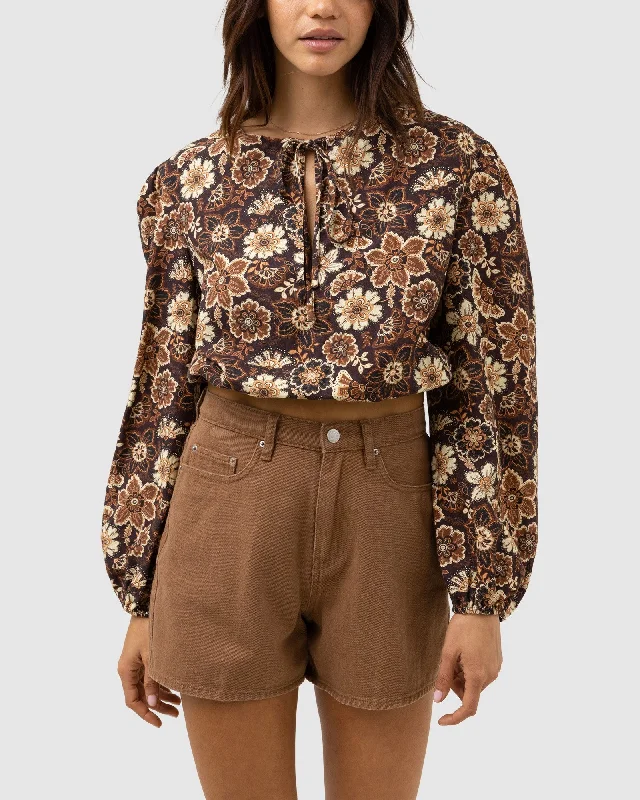 WOMENS CANTABRIA FLORAL LONG SLEEVE SHIRT