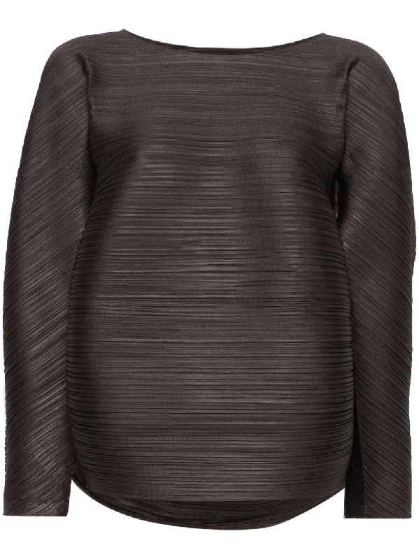 UFO Long Sleeve Top - Black Brown