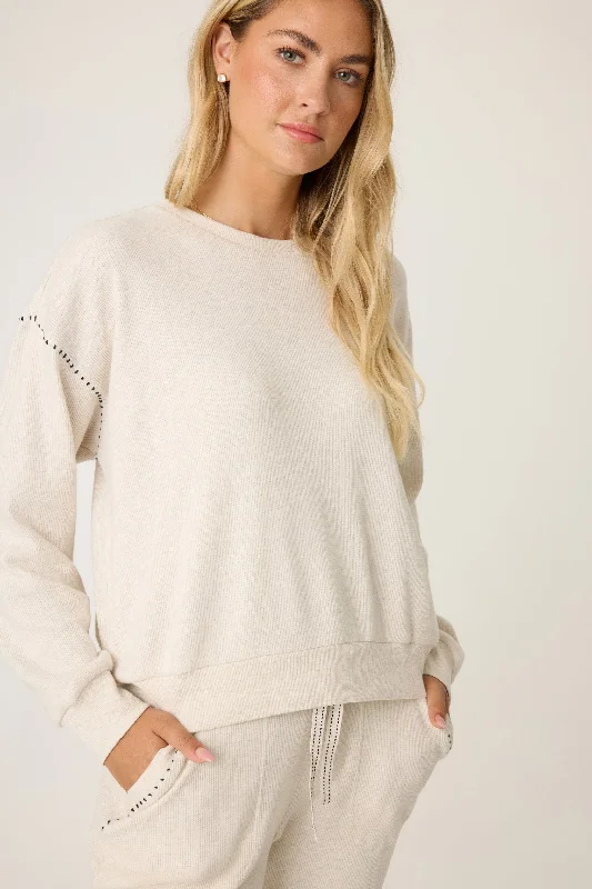 Cross Stitch Casuals Waffle Knit Long Sleeve Top