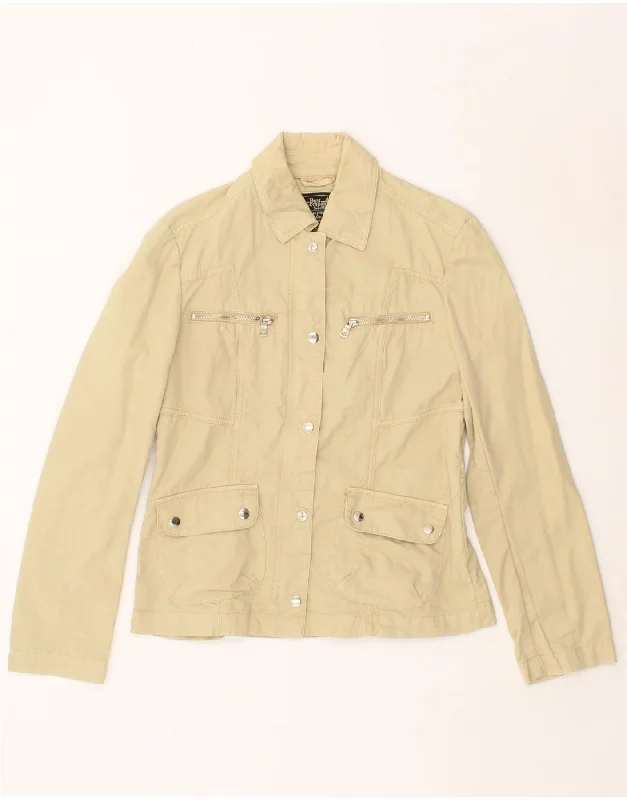 BEST COMPANY Womens Utility Jacket UK 14 Large Beige Cotton