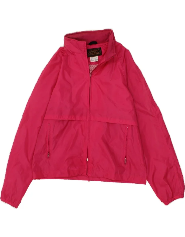 EDDIE BAUER Womens Rain Jacket UK 14 Medium Pink Nylon