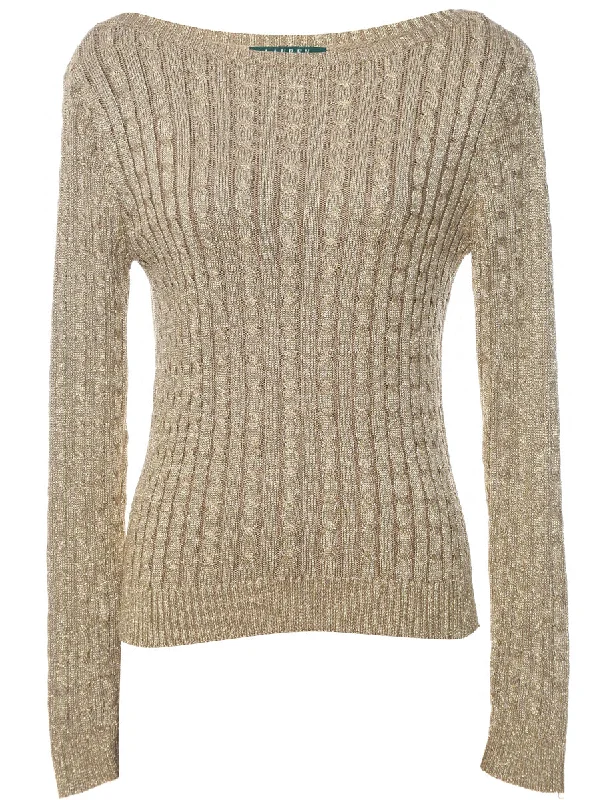 Lurex Thread Pattern Jumper - M