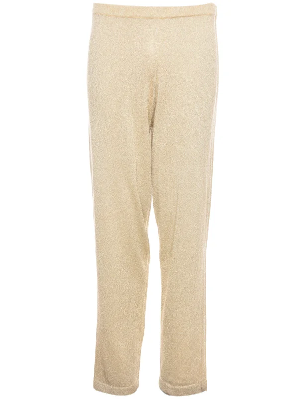 Lurex Thread Pattern Trousers - W26 L32