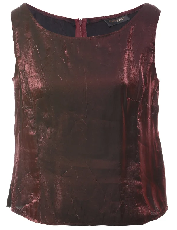 Maroon Evening Top - M