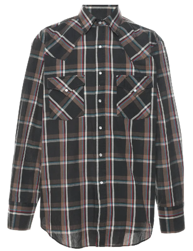 Multi-colour Checked Western Shirt - M