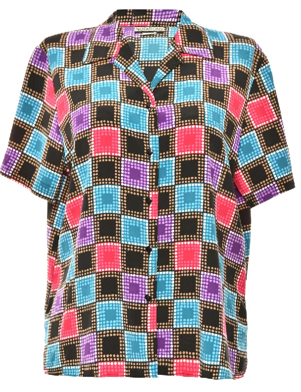 Multi Colour Notations Blouse - M