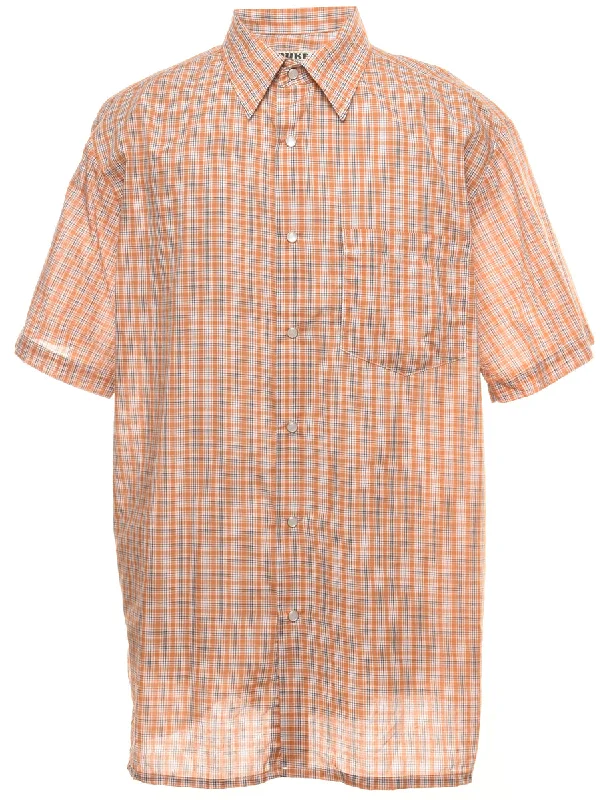 Mustard Checked Western Shirt - L