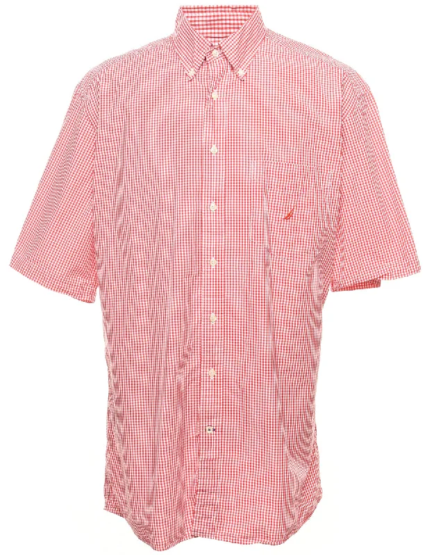 Nautica Red Gingham Shirt - XL