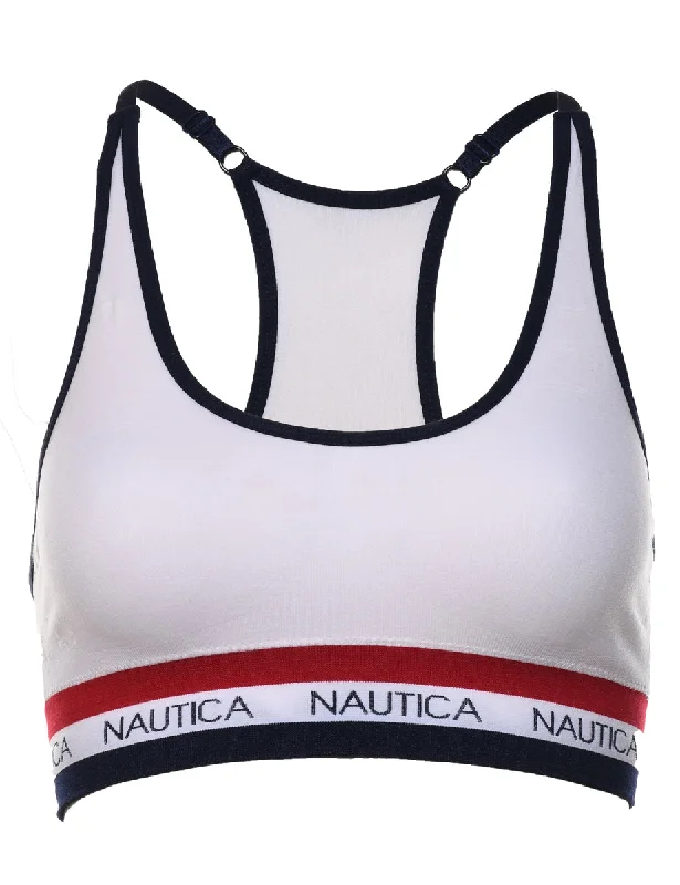 Nautica White Sports Bra - S