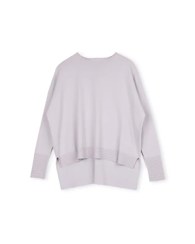 Ladies Silk Knit Crew Neck Sweater (4 colors)