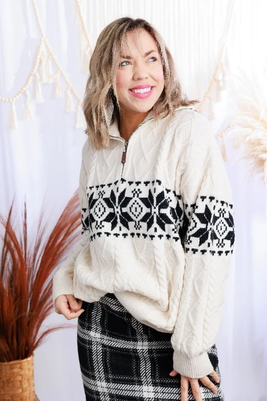 Winter Escape Cable Knit Sweater