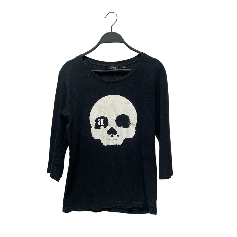 UNDERCOVER/UNIQLO/LS T-Shirt/S/Cotton/BLK/SKULL