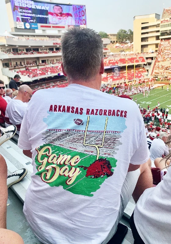 Arkansas Razorback Football Gameday T-shirt {White}