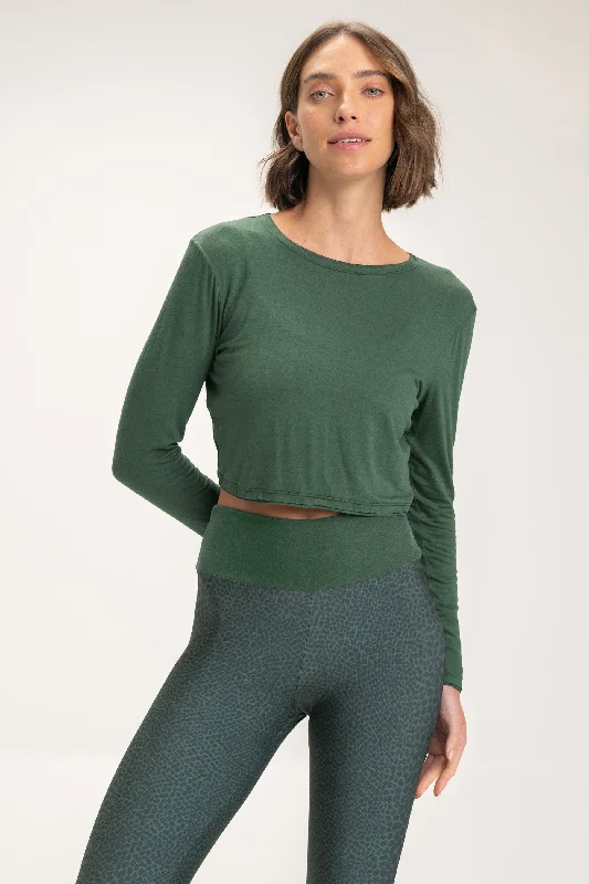 Flow Long Sleeve Cropped T-Shirt