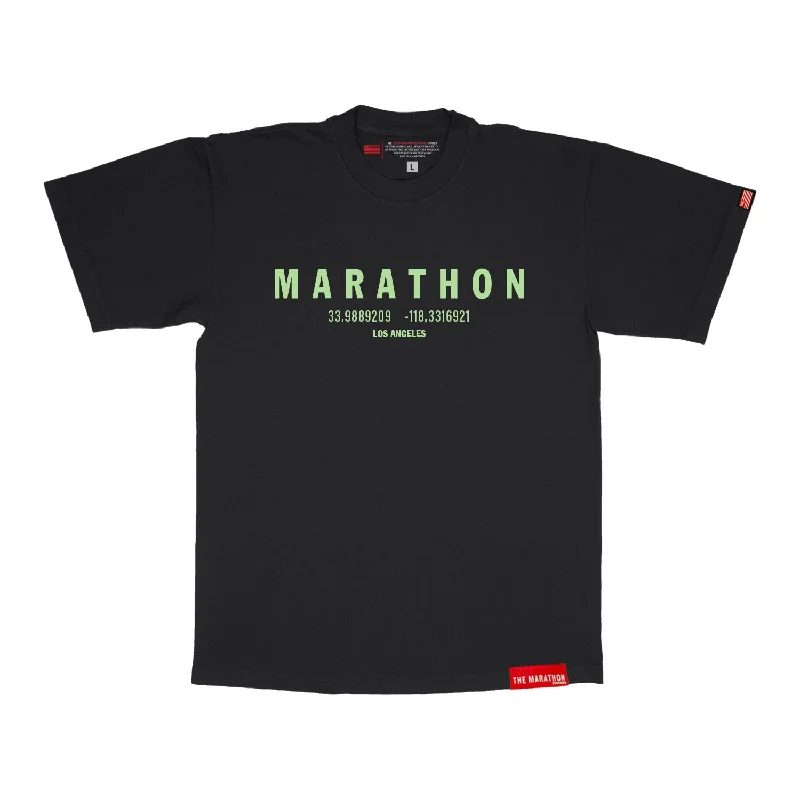 Marathon Foundation “Christmas Collection” T-Shirt - Black/Key Lime