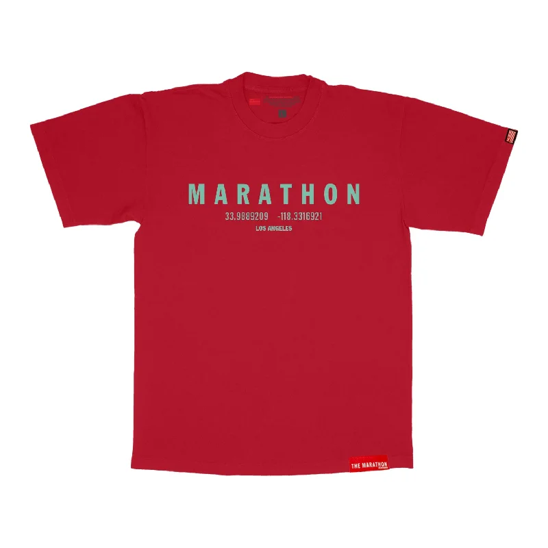 Marathon Foundation “Christmas Collection” T-Shirt - Red/Jade Green