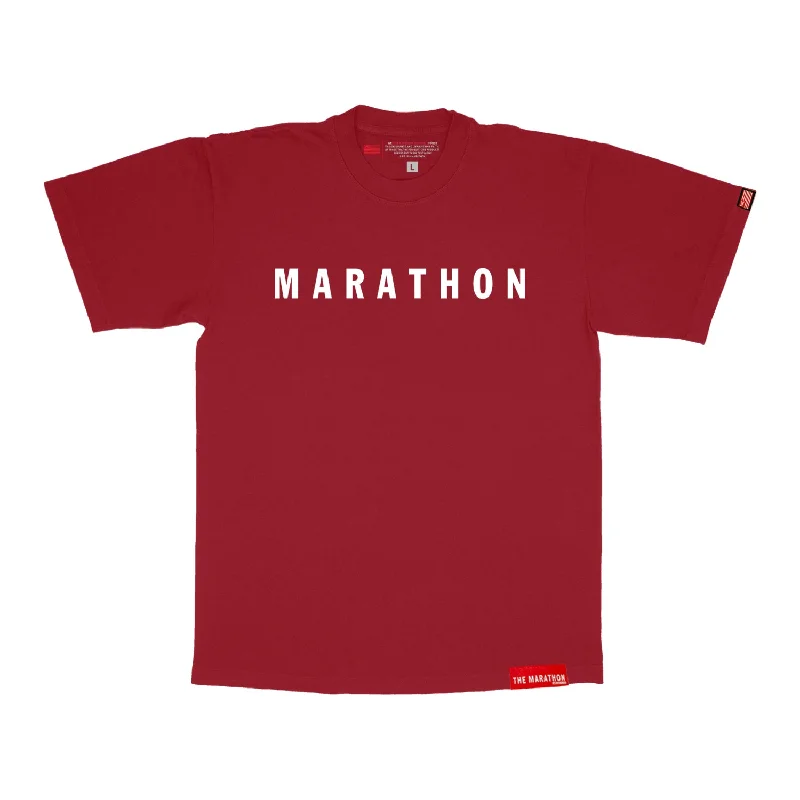 Marathon Hero T-Shirt - Scarlet Sage/White