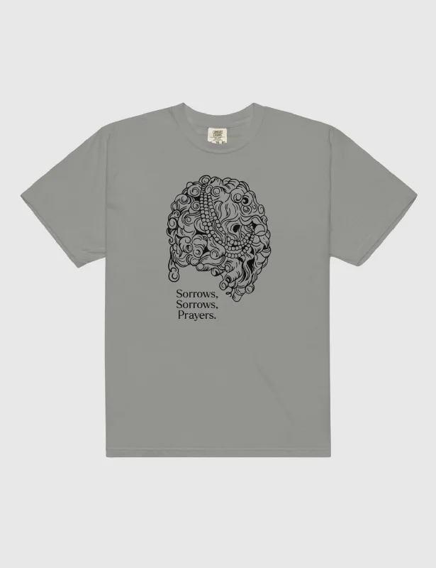 Queen Charlotte 'Sorrows, Sorrows, Prayers' Garment-dyed T-Shirt [Grey]