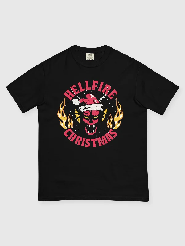 Stranger Things Hellfire Christmas Tee [Black]