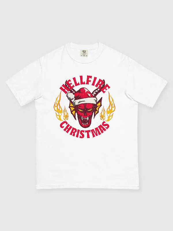 Stranger Things Hellfire Christmas Tee [White]