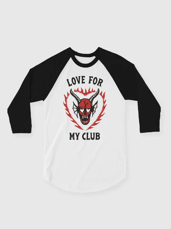 Stranger Things x Trevor Girard Love For My Club Raglan [White/Black]