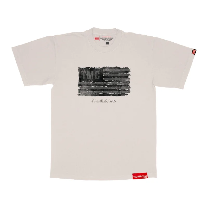 TMC Distressed Flag T-Shirt - Bone/Black