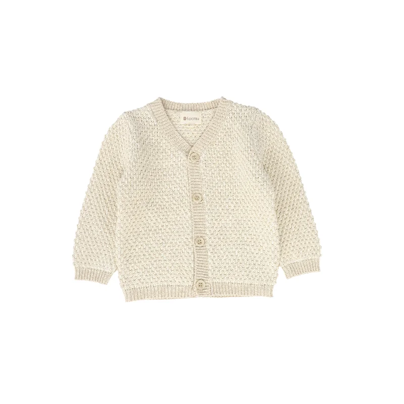 LOOMS BEIGE BUBBLE KNIT CARDIGAN [FINAL SALE]