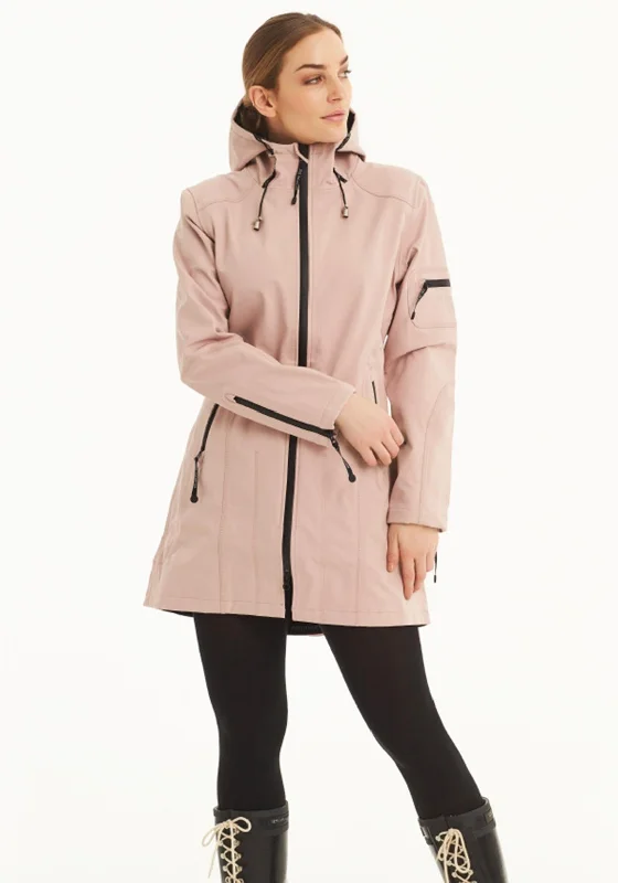 Ilse Jacobsen Rain 07 Hooded Raincoat, Adobe Rose