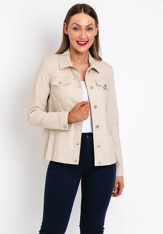 Robell Happy Denim Effect Jacket, Beige