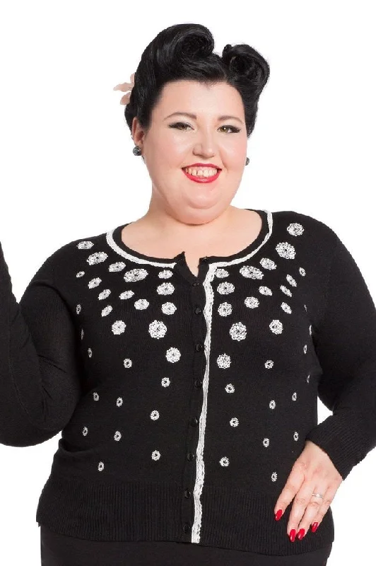 Leticia Rose Embroidery Plus Size Cardigan