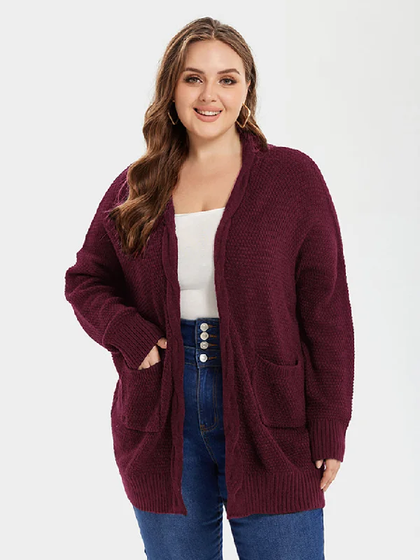 Open Front Dual Pocket Cardigan