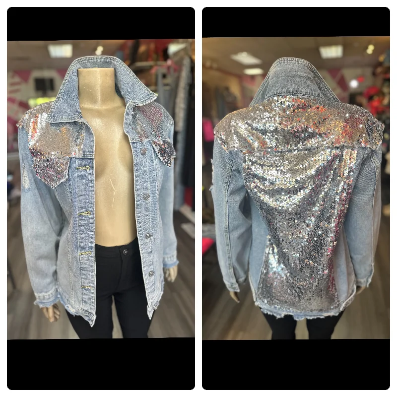 Sequin Denim Jacket