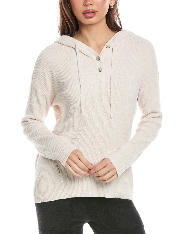 Barefoot Dreams Cozychic Ultra Lite Ribbed Henley Hoodie