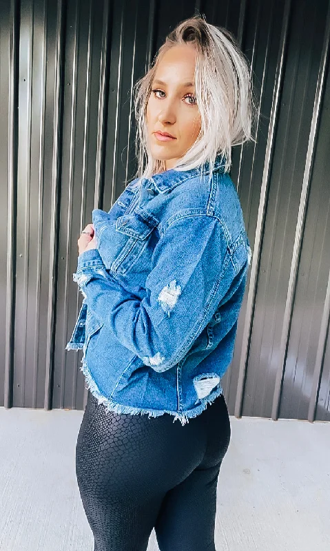 Denim Distressed Jacket