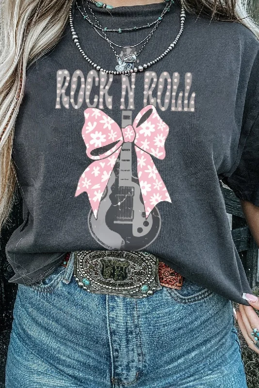 Bowknot ROCK N ROLL Guitar Graphic T Shirt