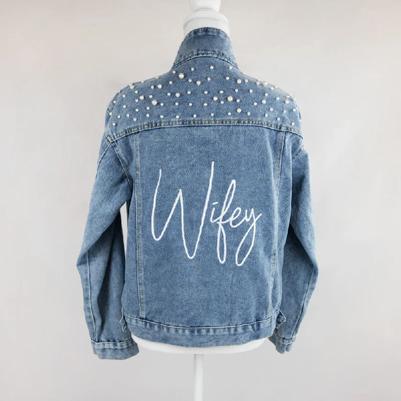 (Blue Pearl) Denim Jacket for Brides