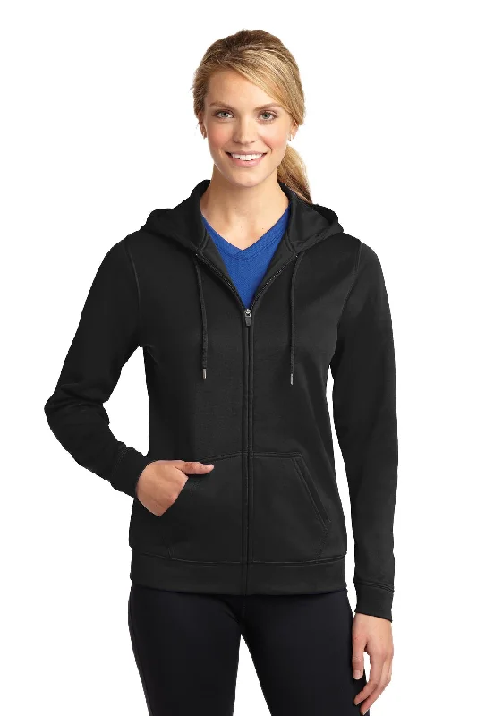 Sport-Tek Women's Sport-Wick Fleece Full-Zip Hooded Jacket