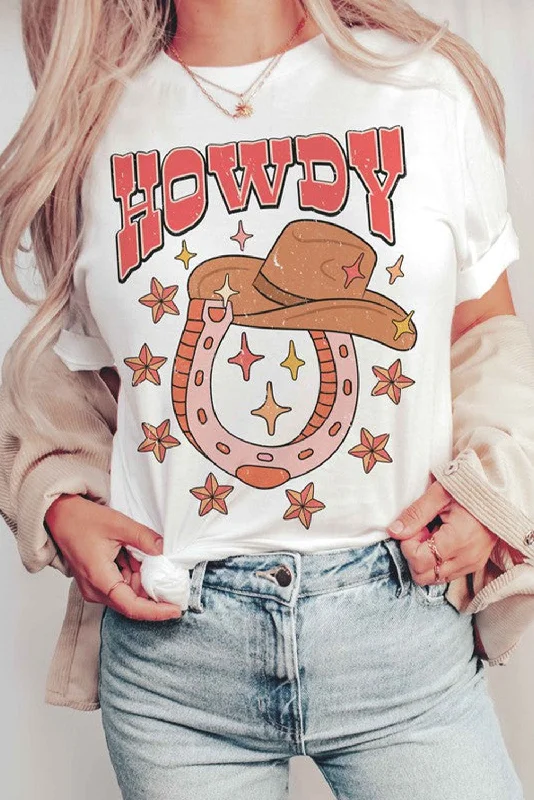 Western "HOWDY" Horseshoe Star T Shirt