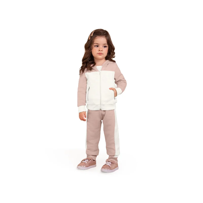 2 Piece Girls Velour Hoodie & Pants