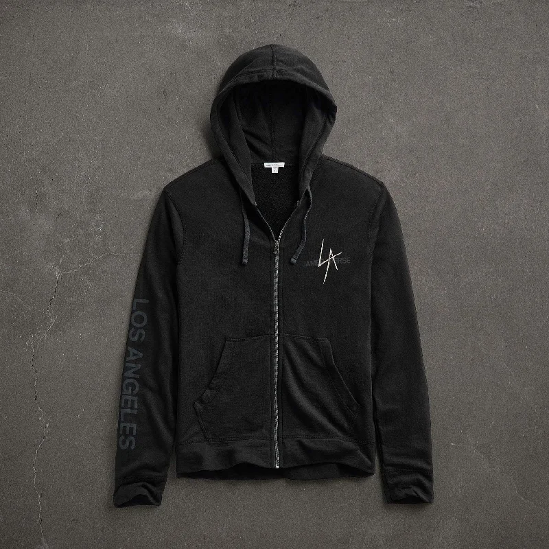 JP x LA Zipup Hoodie - Black