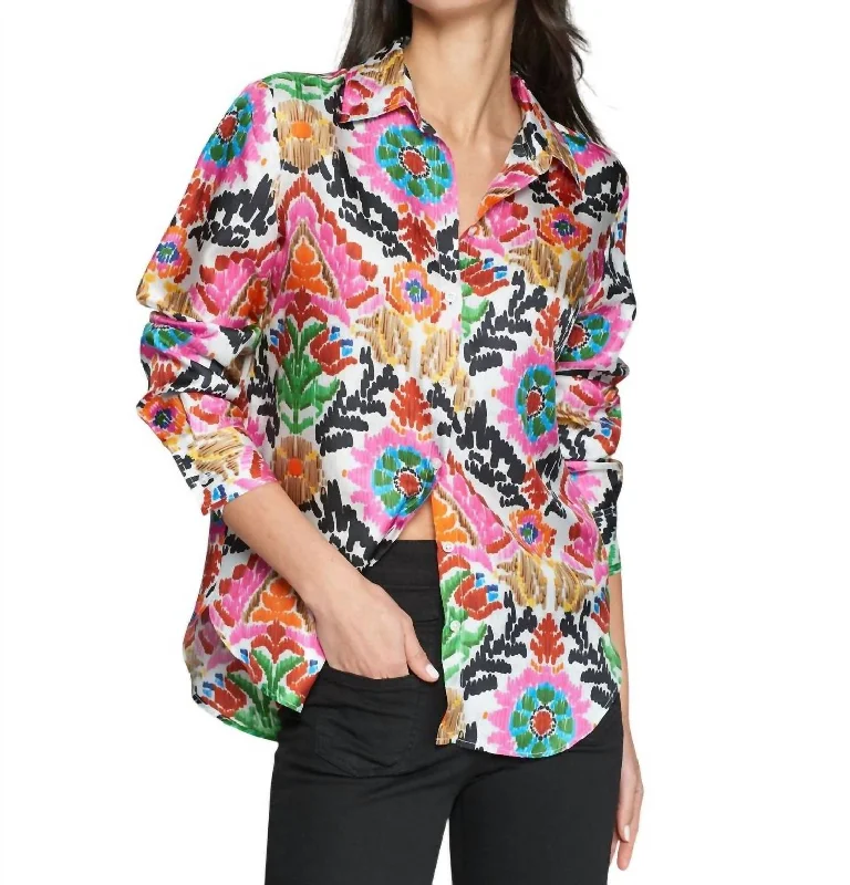 Suzany Silk Shirt In Floral Print