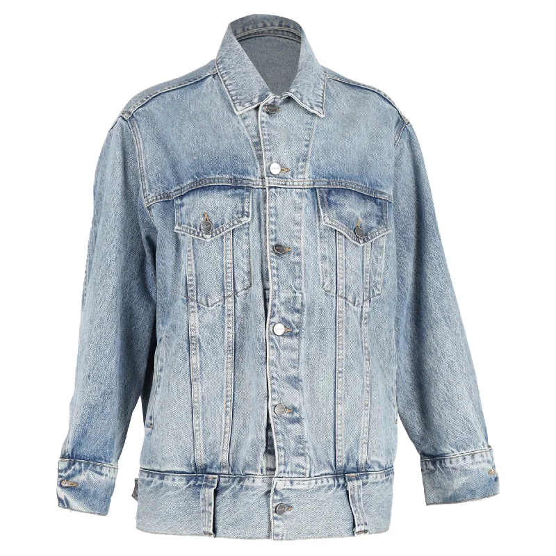 Khaite Grizzo Denim Jacket in Blue Cotton