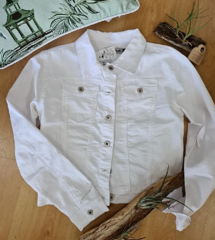 Wakee 10094 White Denim Jacket