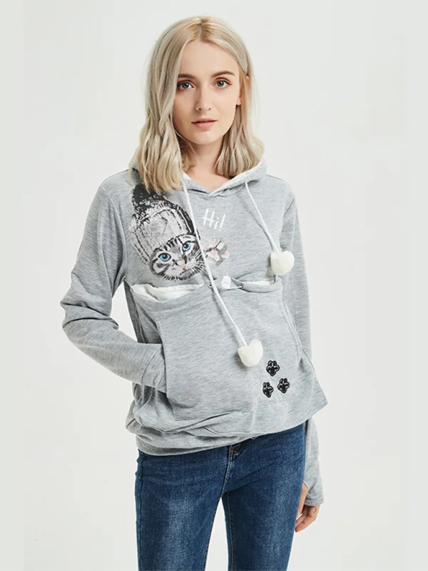 Purr-fectly Cute Cat-Themed Hoodie with Ears